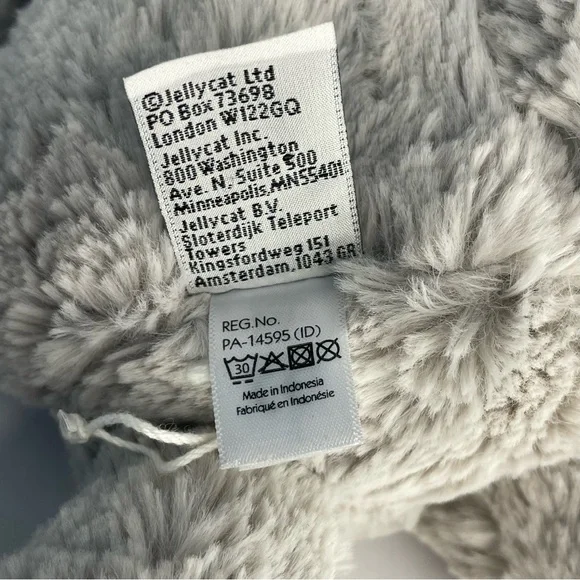 Jellycat London Silver Blossom Bunny Gray Soft Medium 12” HTF Plush - Picture 13 of 16